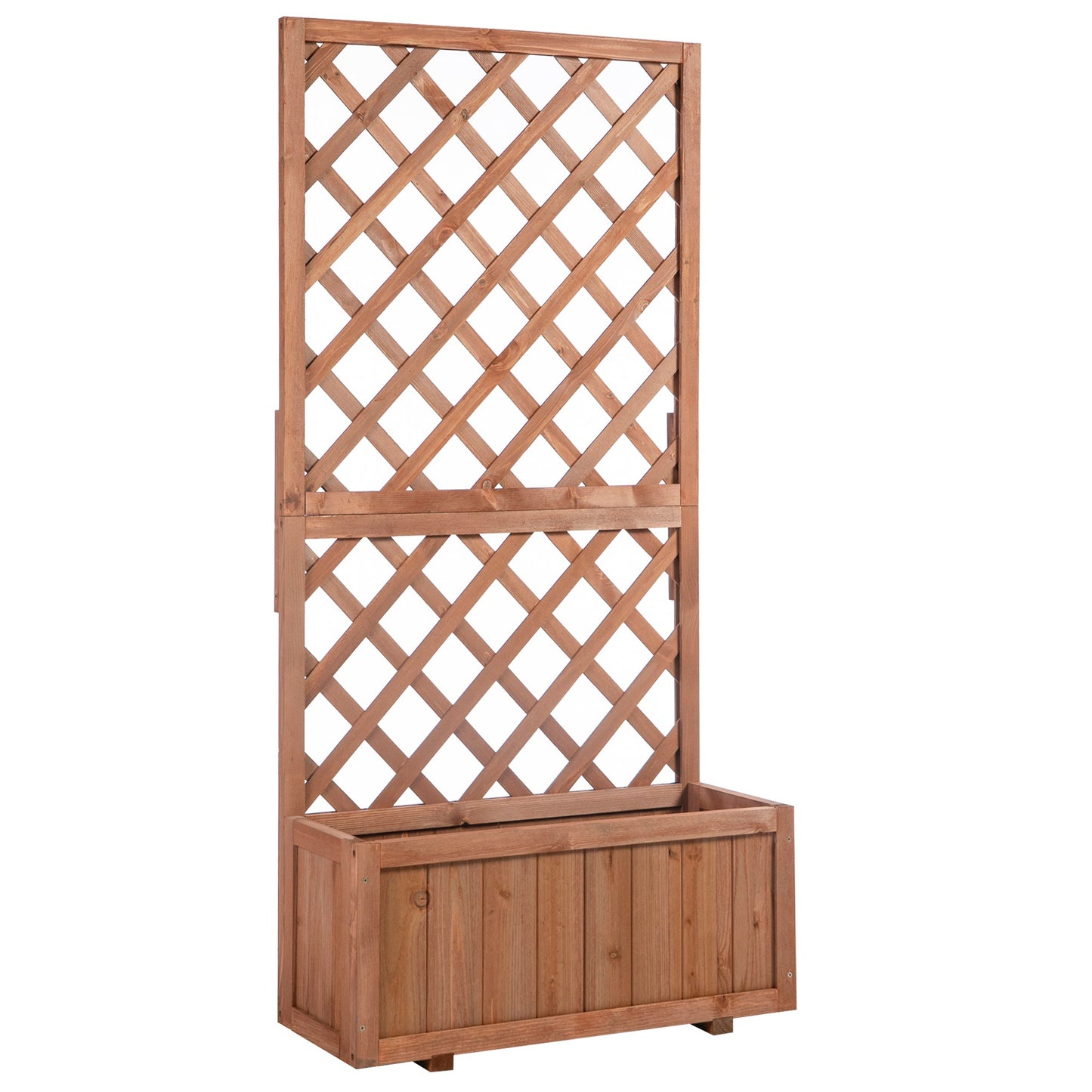 Wooden Gardening Display Flower Planter Stand Trellis Shelf