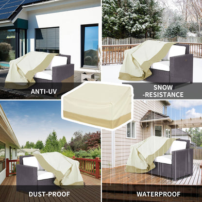 600D Oxford Cloth Furniture Cover 3 Seat Rattan Chair Protector Large Garden Patio Outdoor Waterproof L152 x W87 x H58-79cm