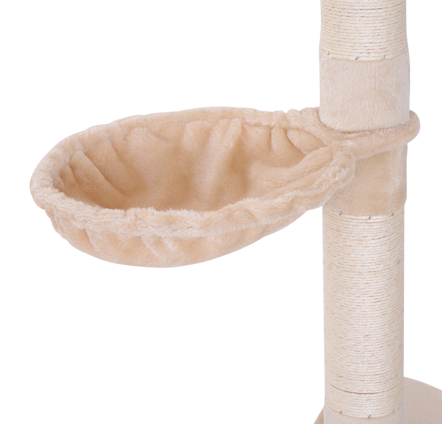 PawHut Floor to Ceiling Cat Tree for Indoor Cats 5-Tier Kitty Tower Climbing Activity Center Scratching Post Adjustable Height 230-260 cm Beige