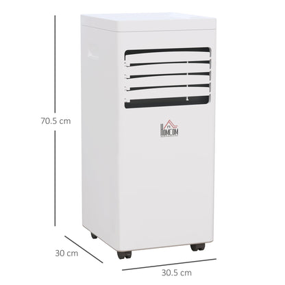 Mobile Air Conditioner White W/ Remote Control Cooling Dehumidifying Ventilating - 650W