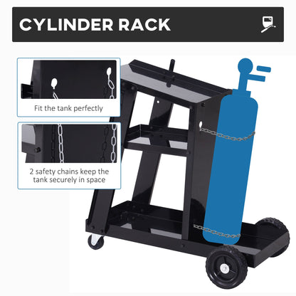 DURHAND Welding Cart for Tanks Gas Bottles