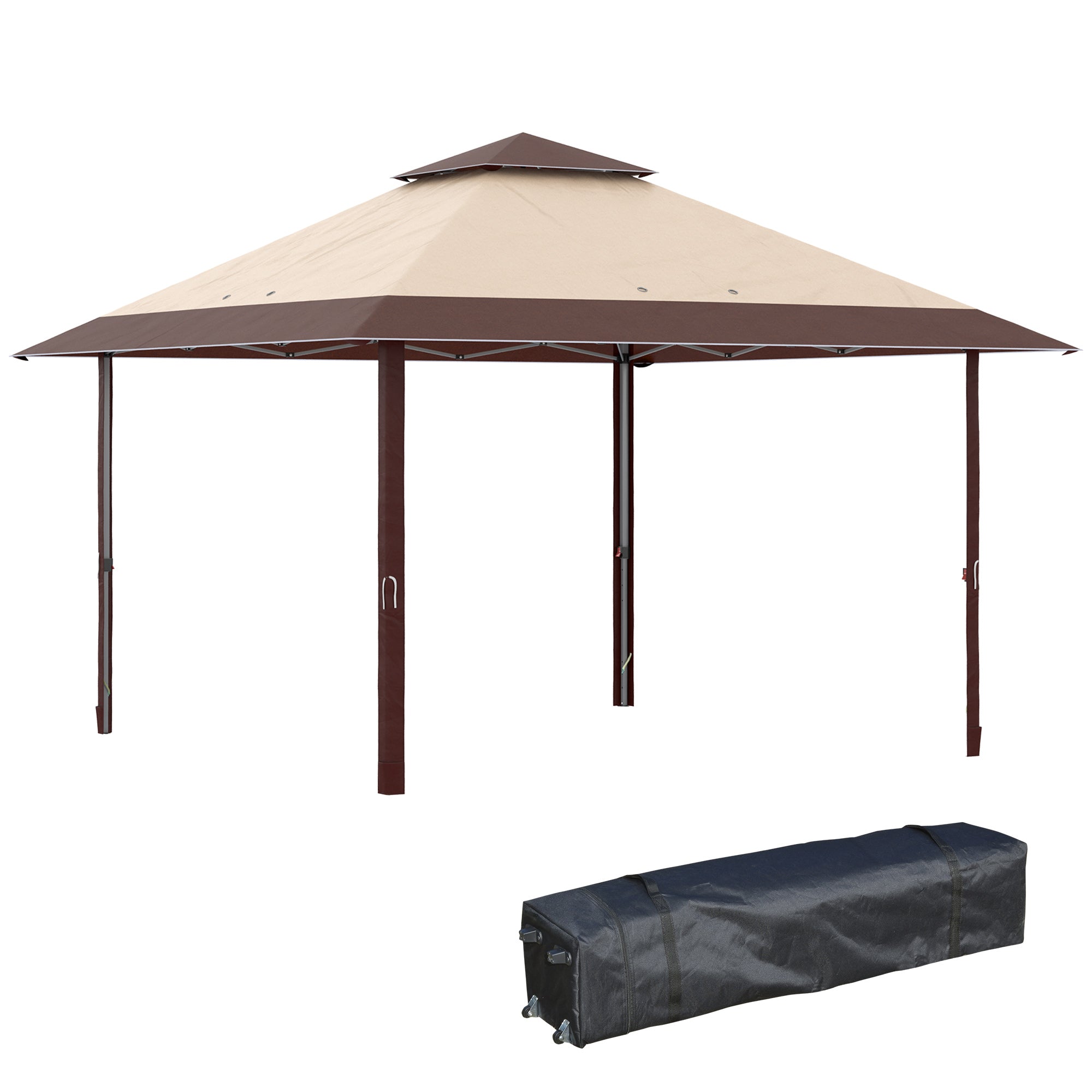 4 x 4m Pop up Gazebo Double Roof Canopy Tent with UV Proof only 124.99