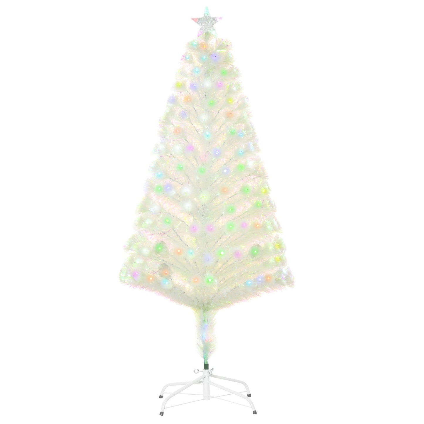 5FT Prelit Artificial Christmas Tree with Fiber Optic LED Light