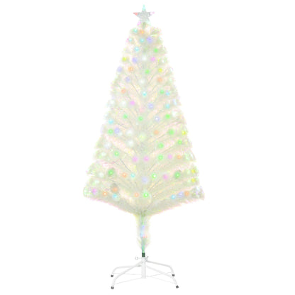 5FT Prelit Artificial Christmas Tree with Fiber Optic LED Light