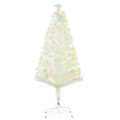 5FT Prelit Artificial Christmas Tree with Fiber Optic LED Light