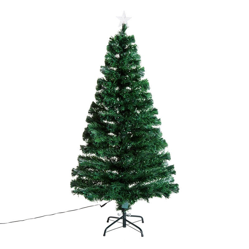 5FT Prelit Artificial Christmas Tree with Multi-Coloured Fibre Optic LED Light