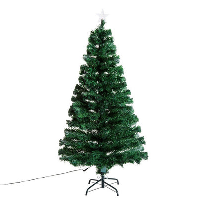 5FT Prelit Artificial Christmas Tree with Multi-Coloured Fibre Optic LED Light