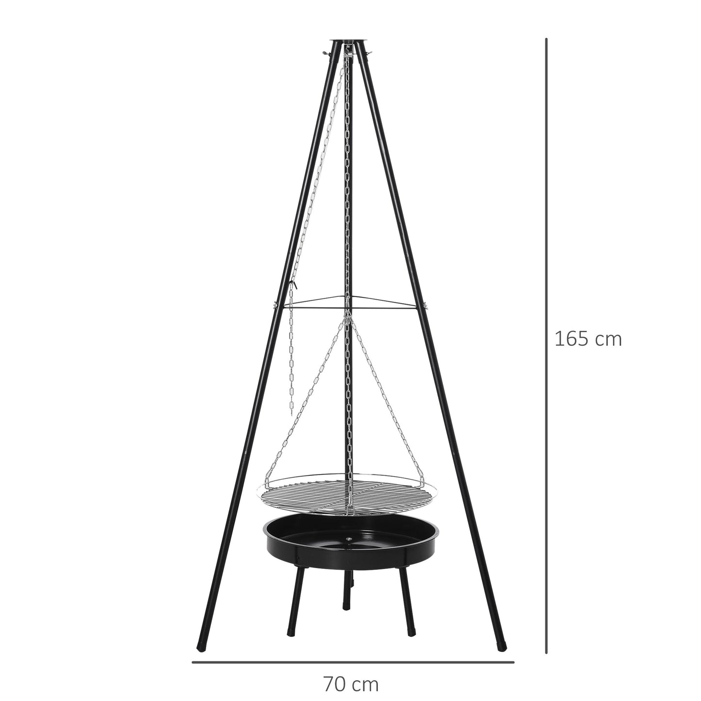 Tripod Charcoal Barbecue Grill