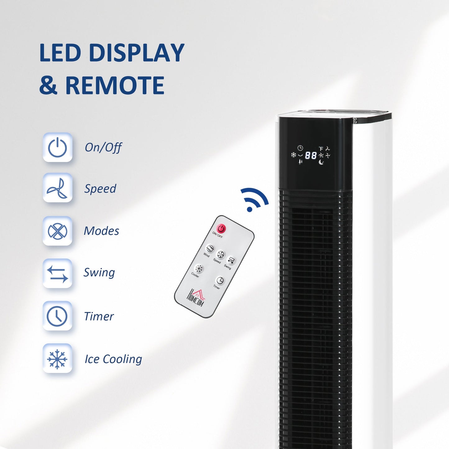 6L Oscillating Three Speed Air Cooler With Timer & Remote Control White