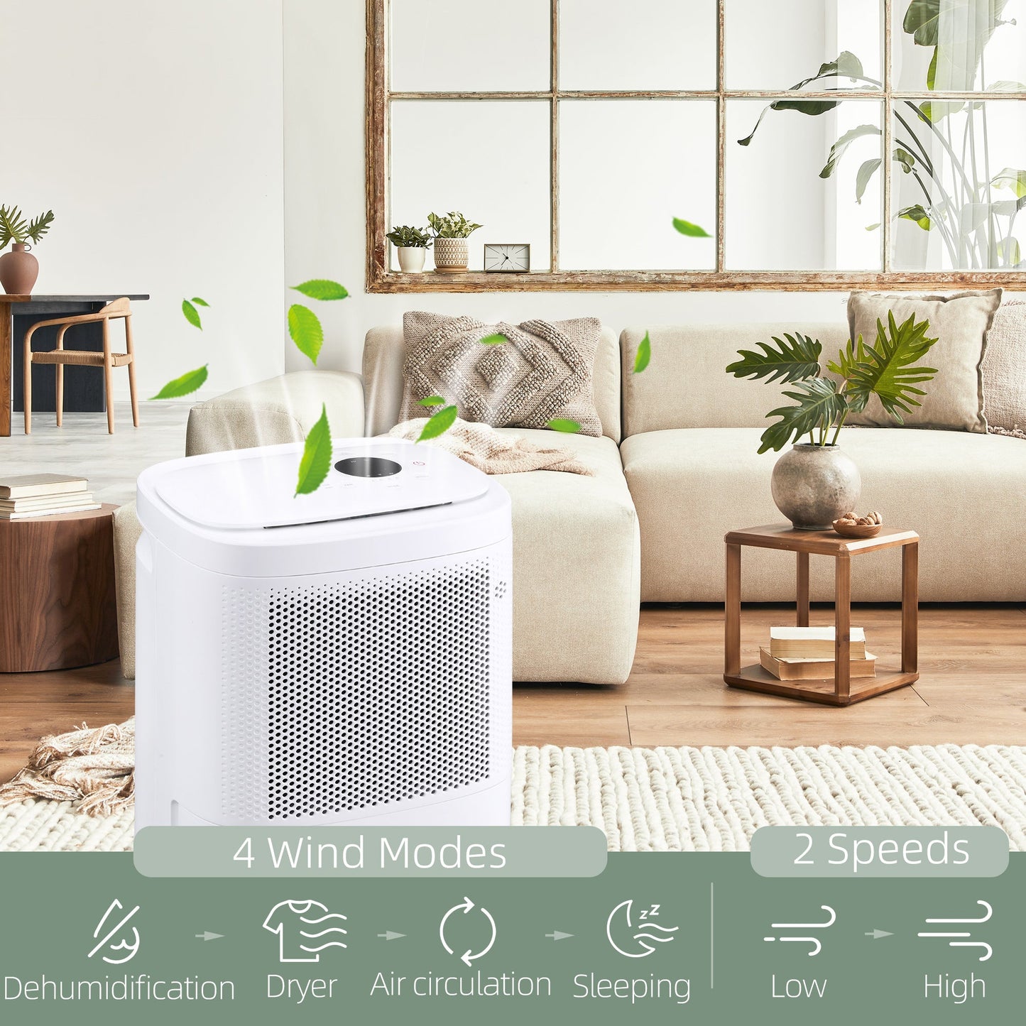 10L/Day 2200ML Portable Quiet Dehumidifier with WiFi Smart App Control