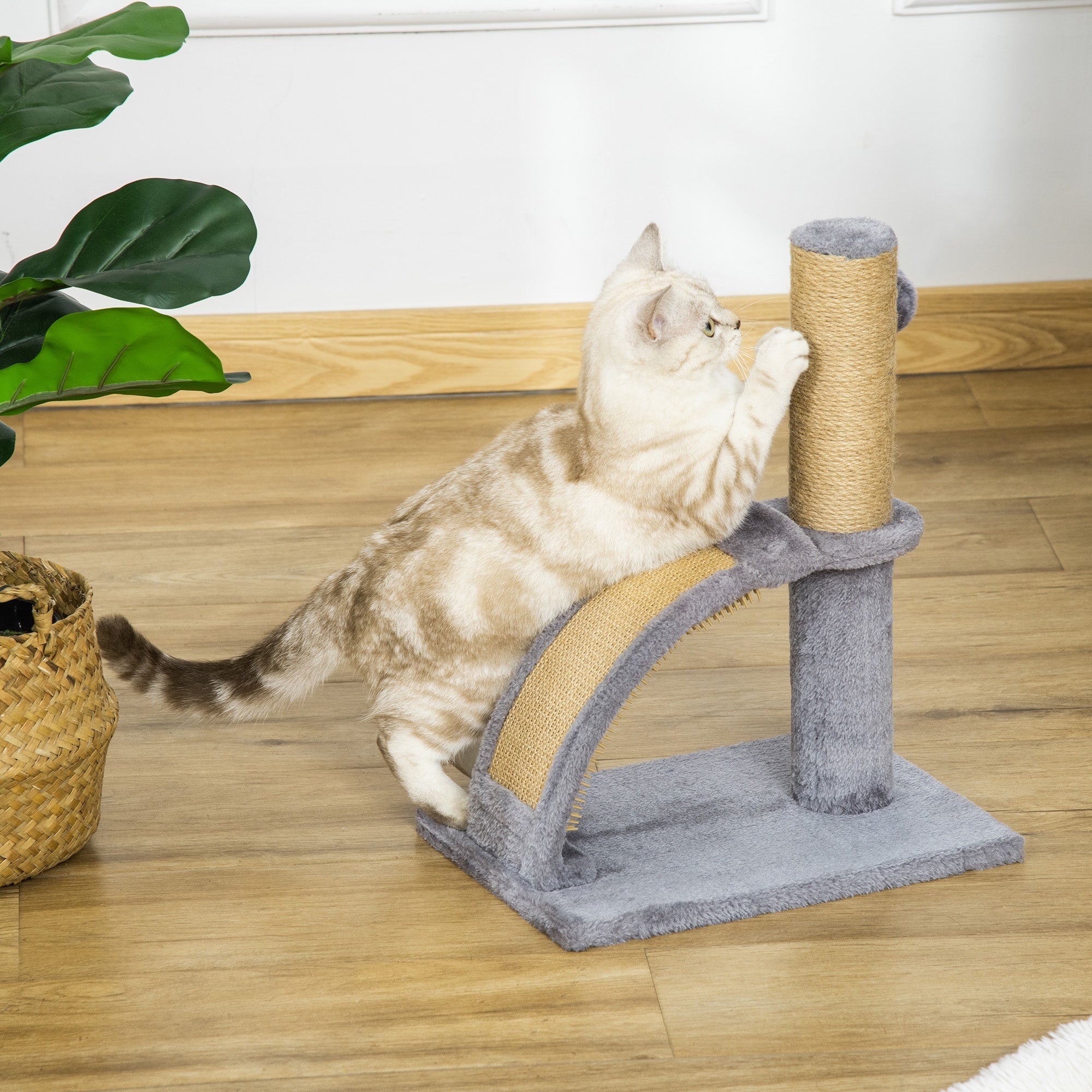 PawHut Cat Tree Climbing Activity Center with Scratching Massage Board ...