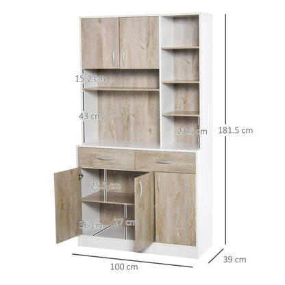 Kitchen Cupboard Sideboard Storage Cabinet Unit with Counter Top