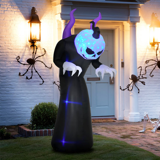 7ft Inflatable Halloween Ghost with Horns