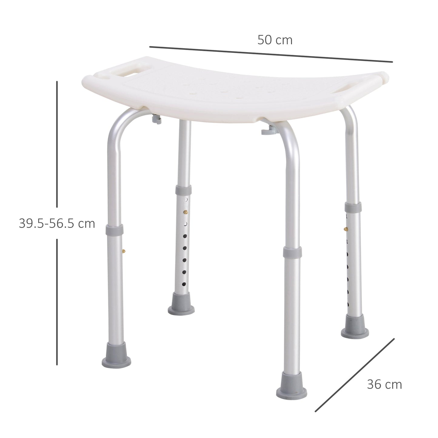 Portable Non-Slip Bathroom Stool – White