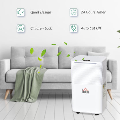 10L/Day Portable Quiet Dehumidifier for Home Laundry