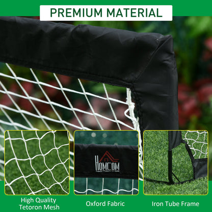 Steel Frame Weather Resistant Football Goal Sports Black