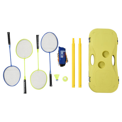 Homcom Plastic Portable Badminton Net Blue/Yellow