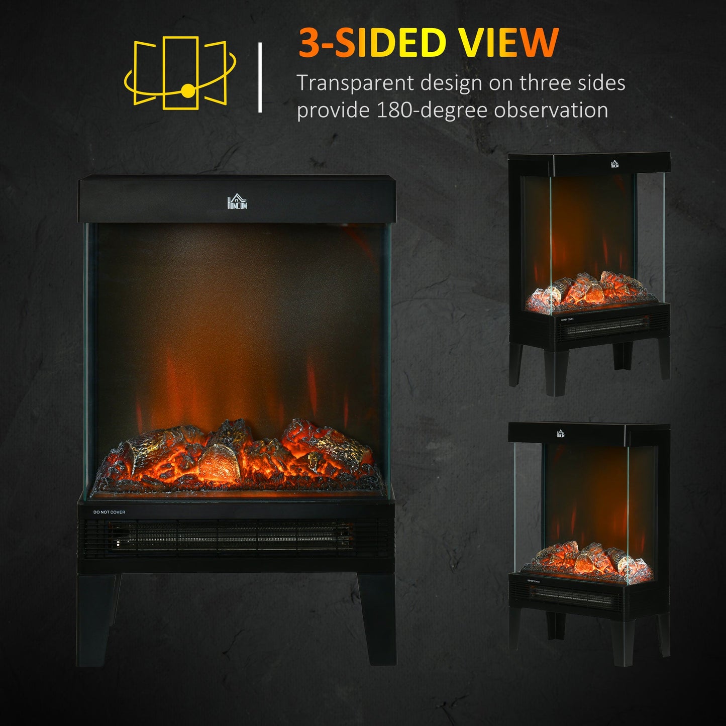 180° Charming Electric Fireplace Heater