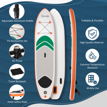 Outsunny 10'6" X 30" X 6" Inflatable Stand Up Paddle Board