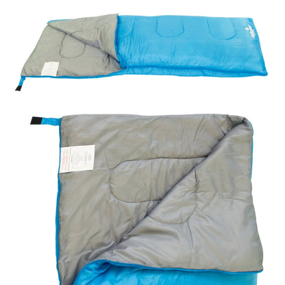 Two Season Sleeping Bag Single Envelope Blue And Grey