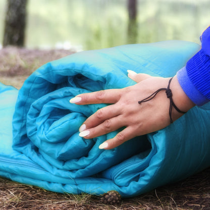 Two Season Sleeping Bag Single Envelope Blue And Grey