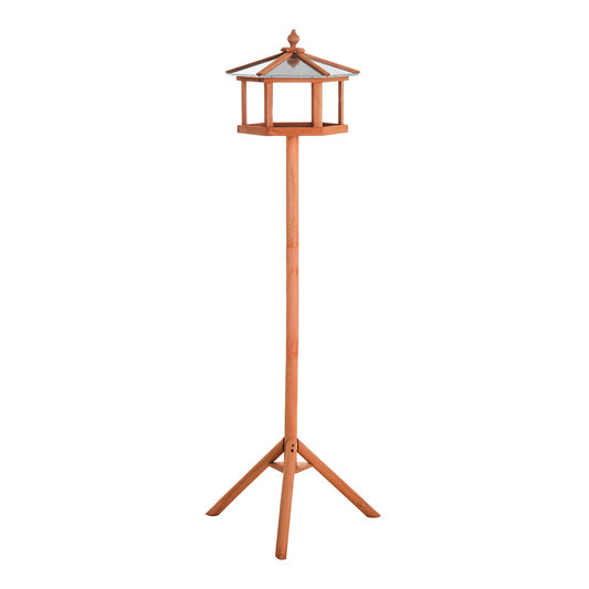 Charm 153cm High Rise Bird Feeder Table Natural by Pawhut