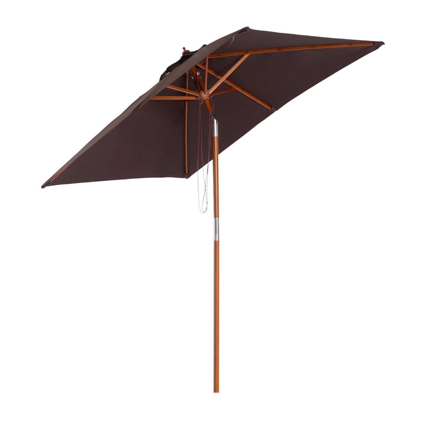 2m x 1.5m Garden Parasol Umbrella with Tilting Sunshade Canopy