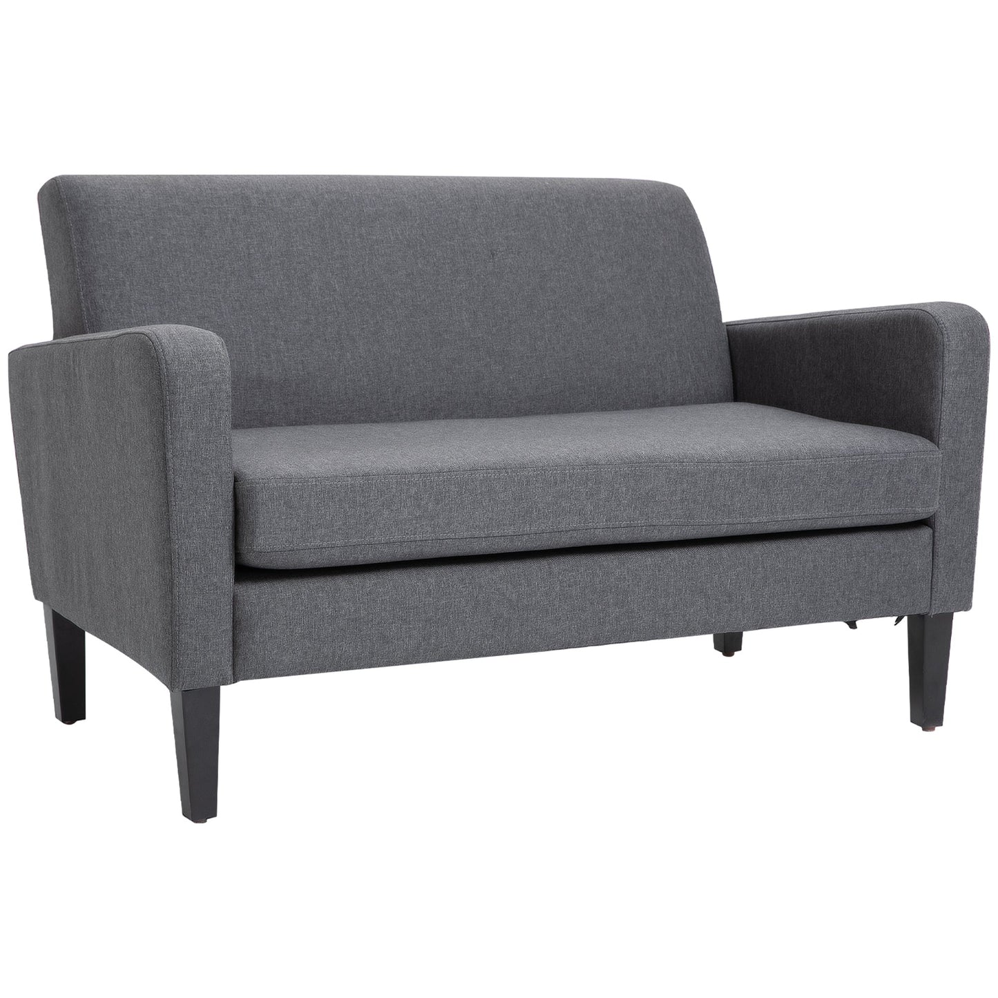 Two-Seater Slanted Back Sofa - Grey