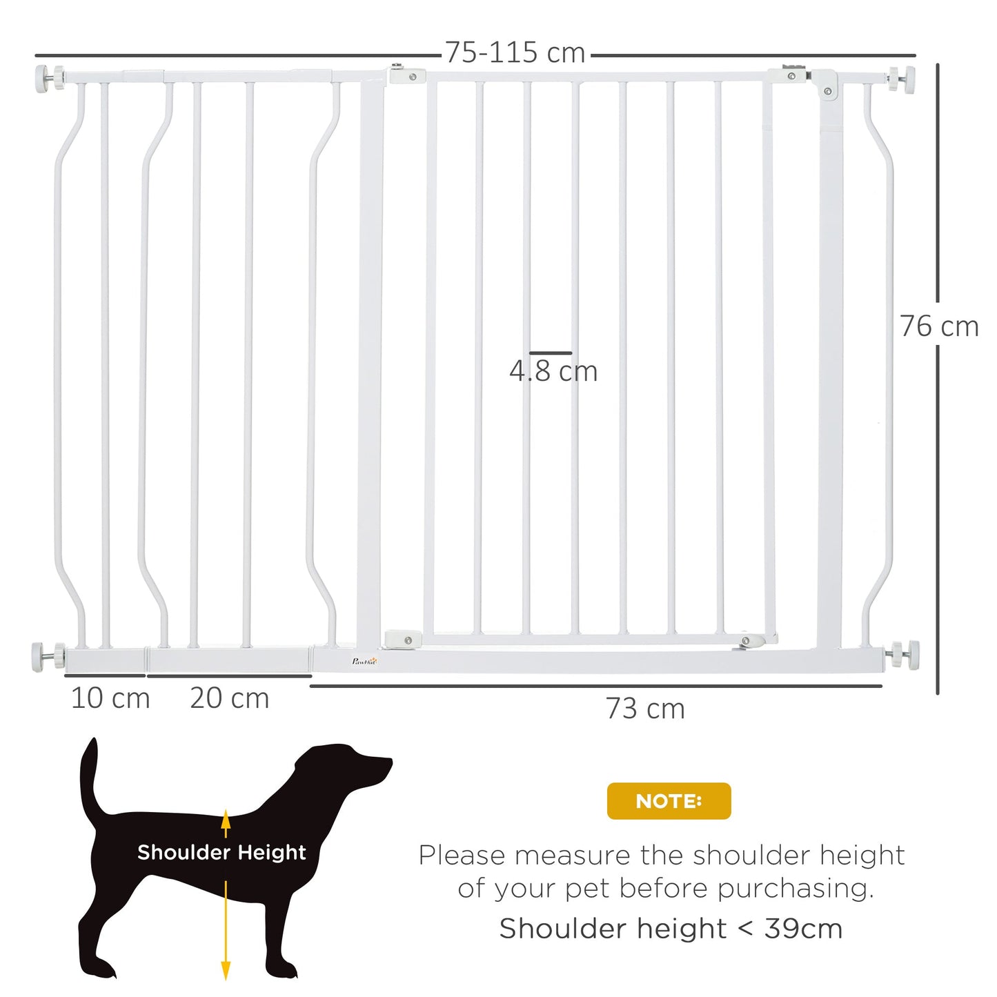 PawHut Wide Dog Safety Gate