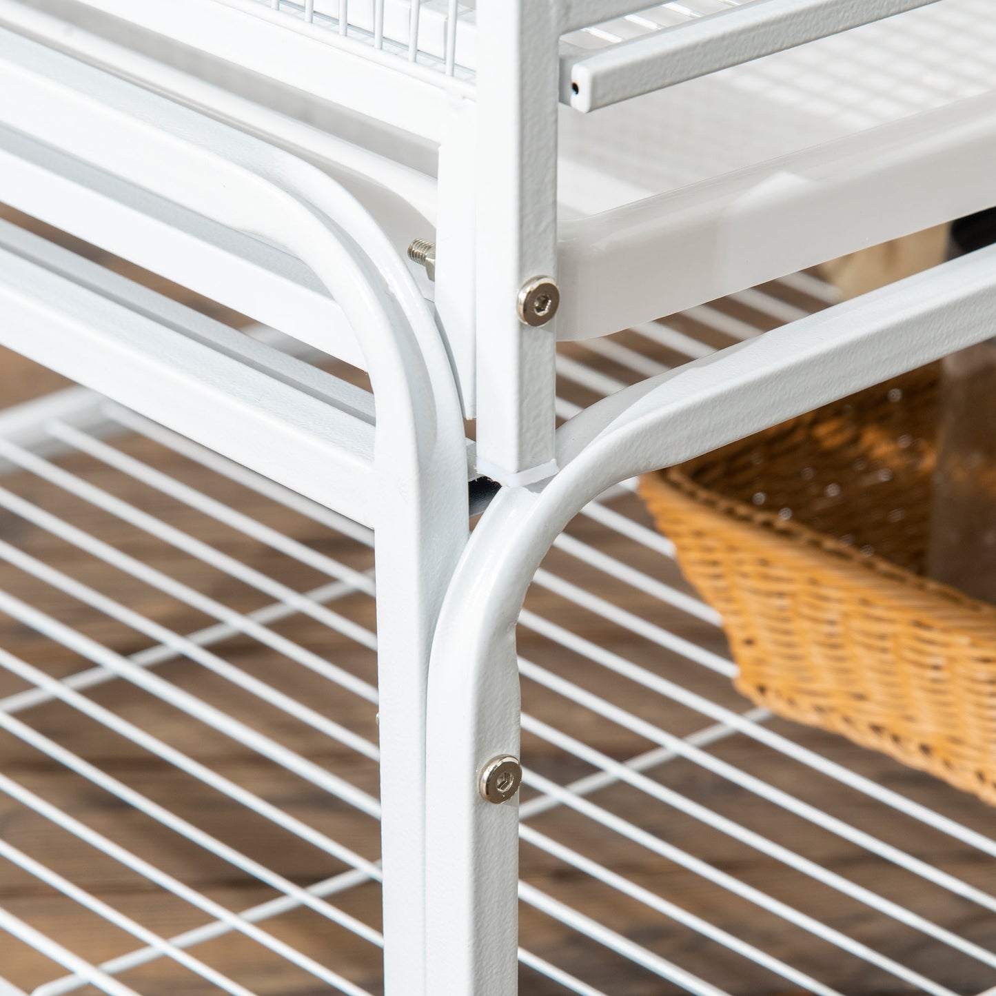 Grille 180cm Bird Cage Wheeled White by Pawhut