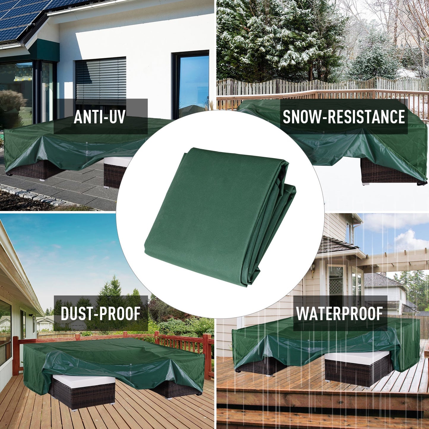 UV/Rain Protective Rattan Furniture Cover