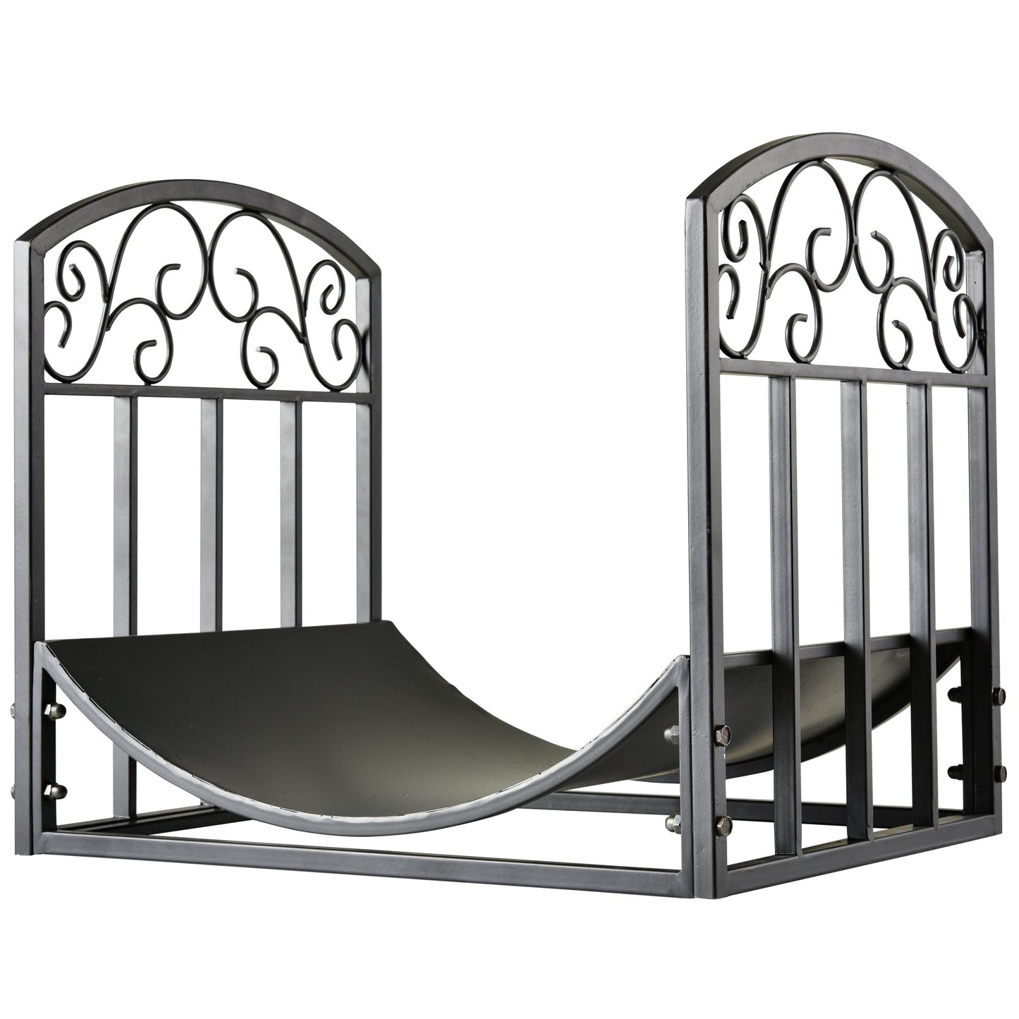 Iron Arched Log Rack Black