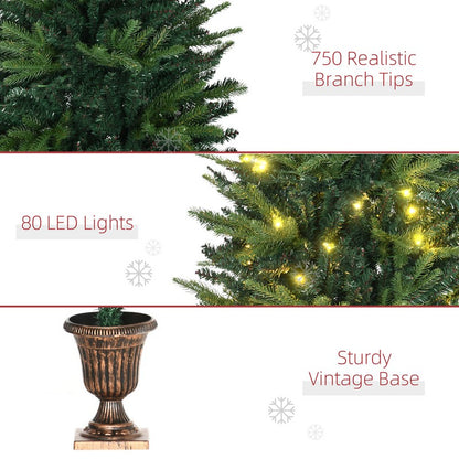 4FT Pre-Lit Artificial Christmas Spruce Tree