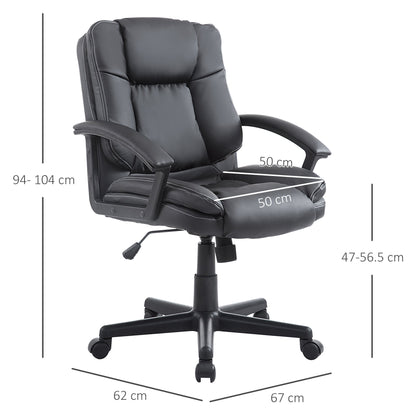 PU Leather Executive Office Chair-Black