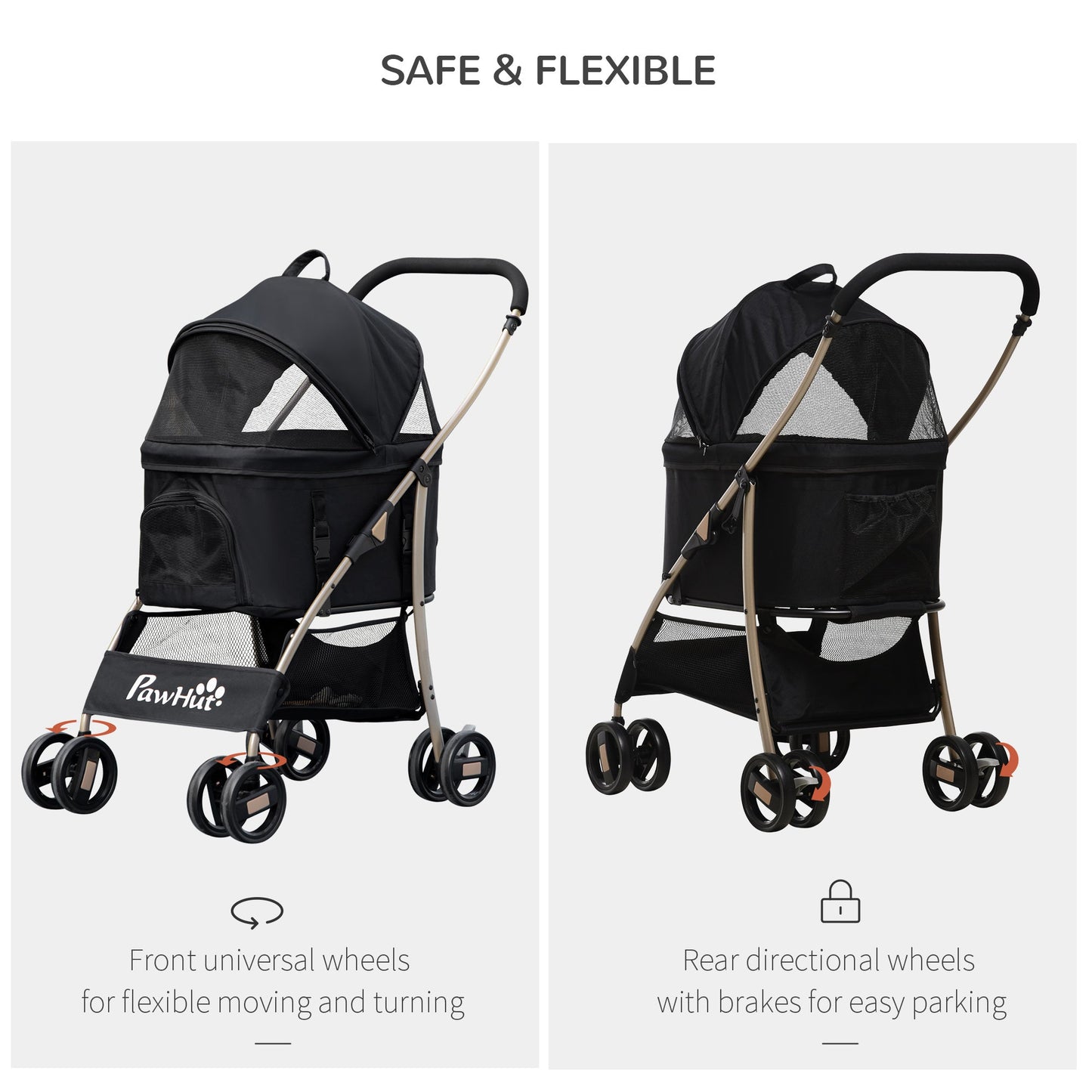 PawHut Detachable Pet Stroller