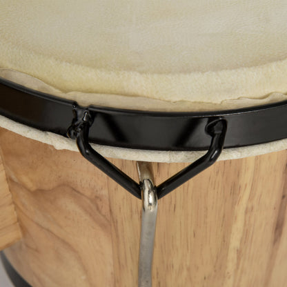 Sheepskin Bongo Drums w/ Tuning Wrench