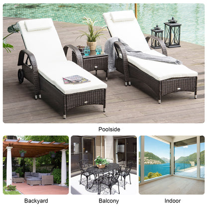 3-Pieces Patio Lounge Chair Set