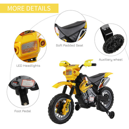 Electric Motorcycle for Kids Ride on Toys-Yellow