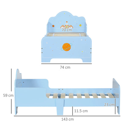 ZONEKIZ Space Themed Toddler Bed