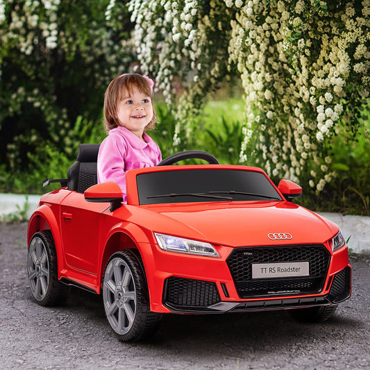 Kids Licensed Audi TT Ride-On Car 12V Battery w/ Remote Suspension Headlights and MP3 Player 2.5-5km/h Red