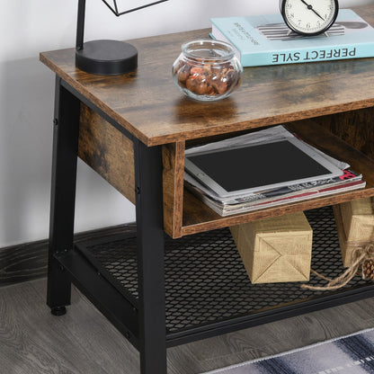 Metal Frame Industrial-Style TV Stand