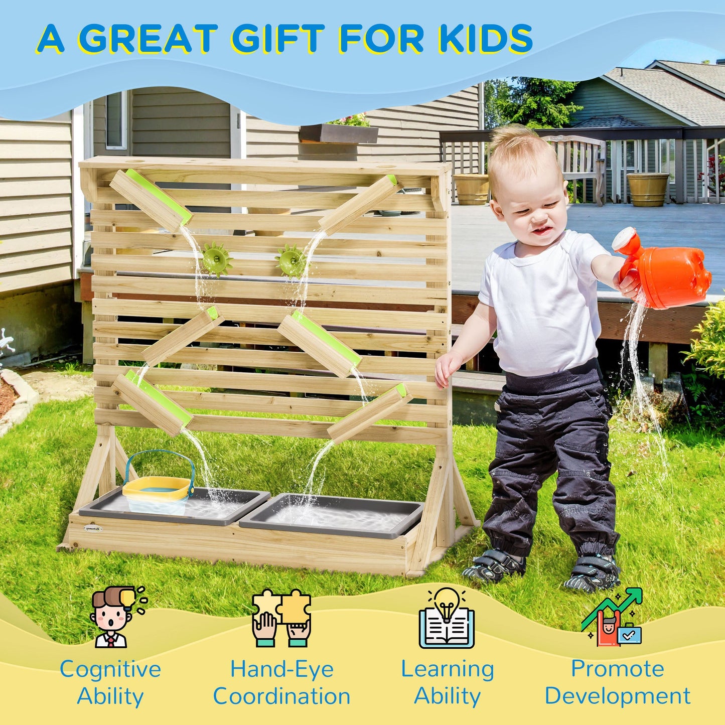 Outdoor Kids Running Water and Sand Playset