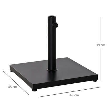 Steel Heavy Duty Adjustable Parasol Base Black