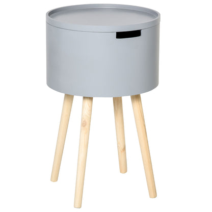 Modern Side Table with Hidden Storage Space