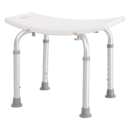 Portable Non-Slip Bathroom Stool – White