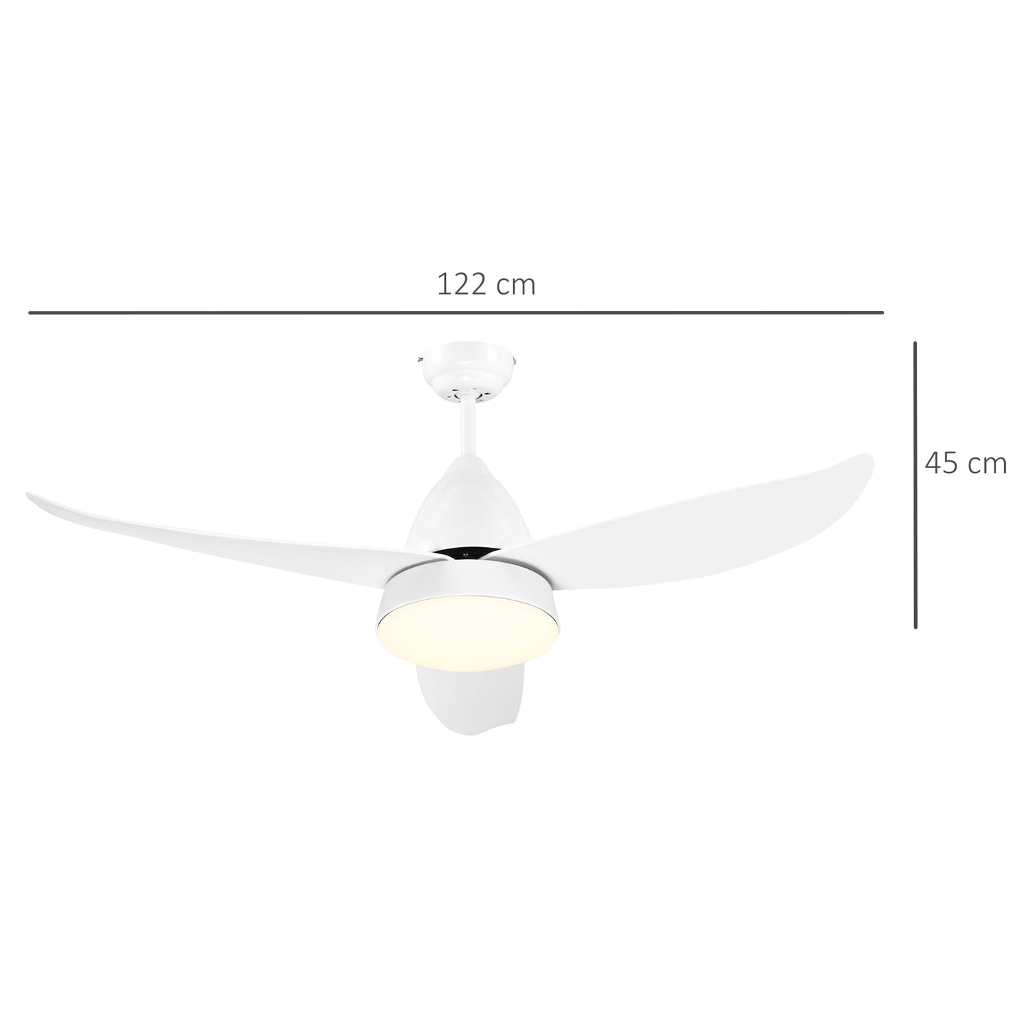 Reversible Ceiling Fan with Light