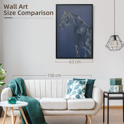 Canvas Wall Art Gold Textured Horse