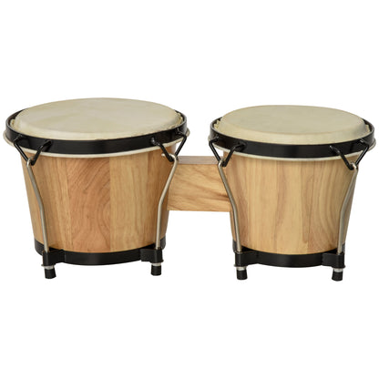 Sheepskin Bongo Drums w/ Tuning Wrench