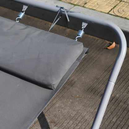 Rocking Swing Relaxing Day Bed Outdoor Double Sun Lounger Hammock - Grey