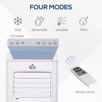 A Rated 7,000 BTU 4-In-1 Portable Dehumindifier With Remote & 24 Hour Timer by Homcom